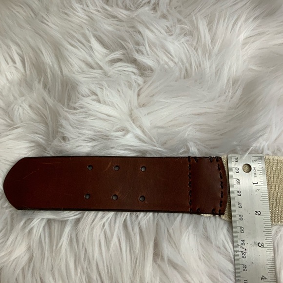 Wide Elastic and Leather Statement Belt - Picture 7 of 7
